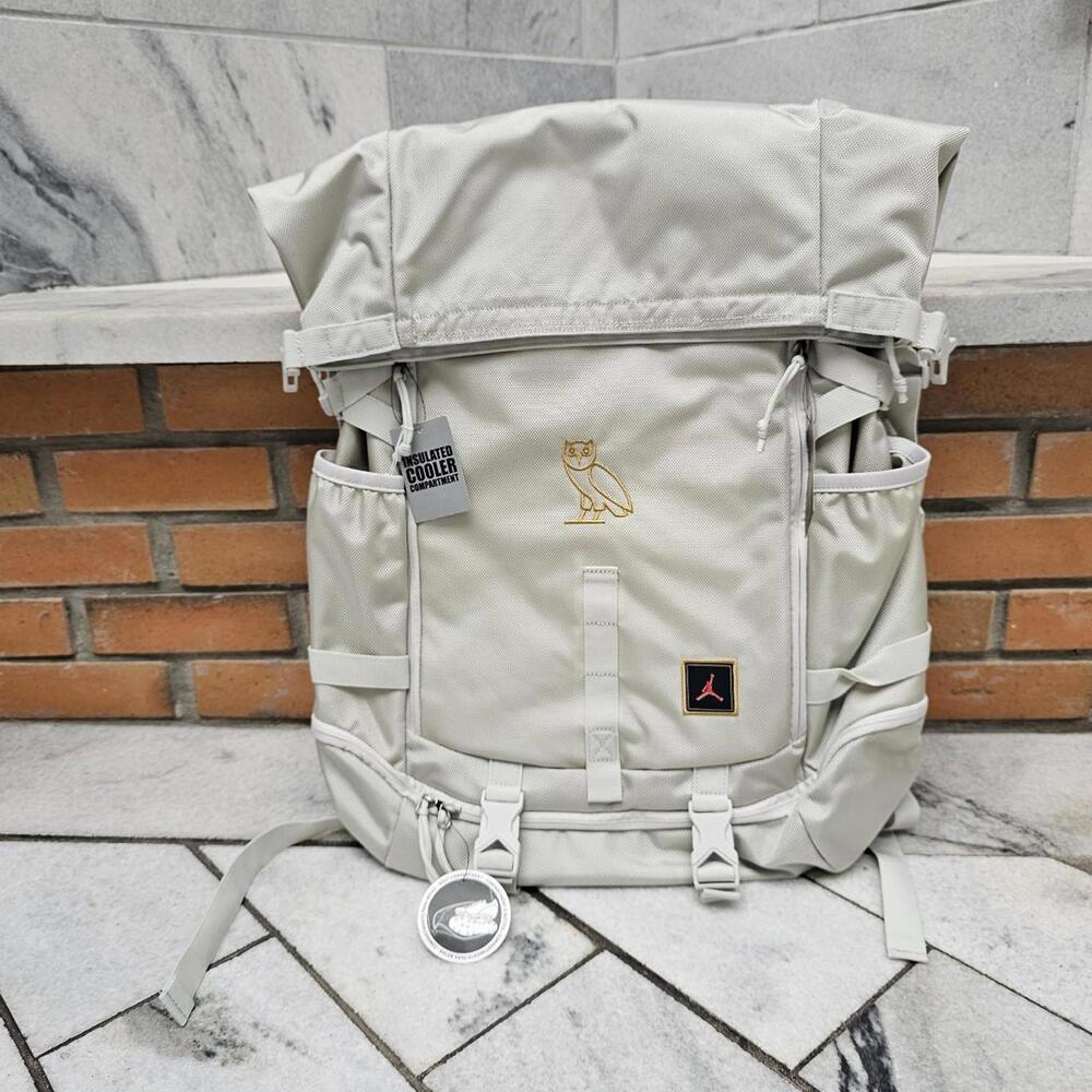 OVO Air Jordan Drake Bag New With Tags Cream Top Loader Backpack 2016 Release